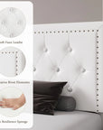 Bedroom furniture: full-size bed frame with adjustable headboard