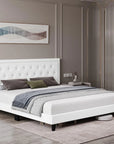 Bedroom furniture: full-size bed frame with adjustable headboard